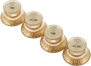 PRMK-030 Pot Knobs Or avec inserts en métal doré