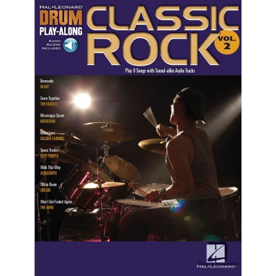 Drum Play Along Vol.02 Classic Rock + Audio En Ligne