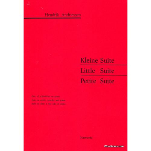 Andriessen H. - Kleine Suite - Flute A Bec Alto et Piano