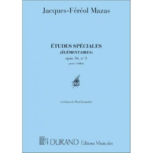 Mazas - Etudes Speciales 1 Op 36 - Violon