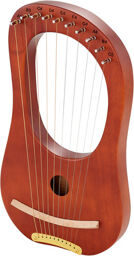 LH10B Lyre Harp 10 Strings BR Marron