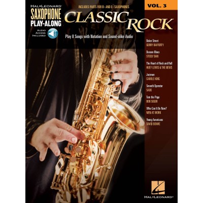 Saxophone Play Along Vol.3 - Classic Rock + Audio En Ligne