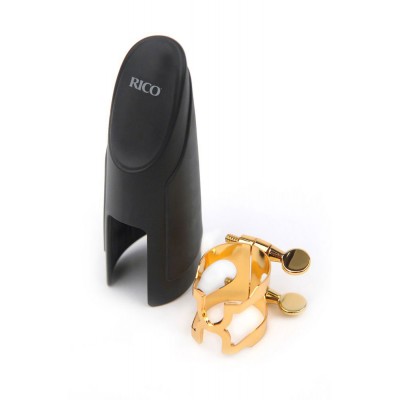 Ligature H et Couvre-bec Saxophone Ténor (becs Métal Type Otto Link) Doré