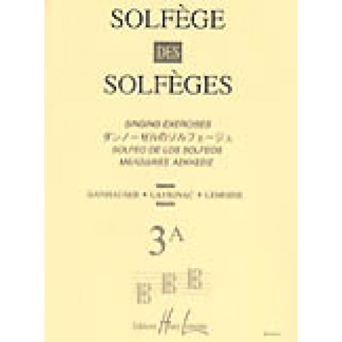 Lavignac Albert - Solfege Des Solfeges Vol.3a Sans Accompagnement