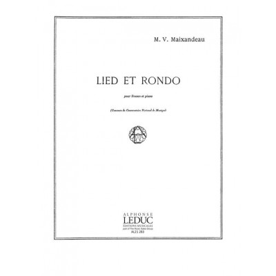Maixandeau M.V. - Lied et Rondo -basson et Piano