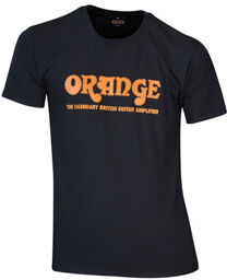 T-Shirt Logo L Noir avec logo Orange