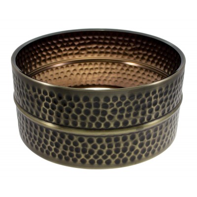 14X6.5 Fût Laiton Martelé Nickel Noir (brass)