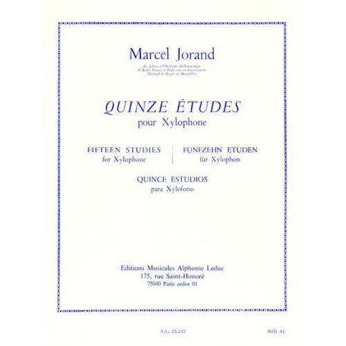 Jorand - Quinze Etudes Pour Xylophone