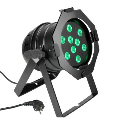 Par 56 Can 3W BS - Projecteur Par À LED Tricolores (RGB) - 9 X 3 W - Boîtier Noir