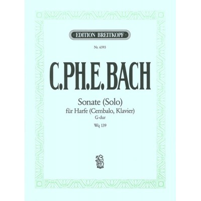 Bach C.p.e. - Sonate (solo) G-dur Wotq 139 - Harpe