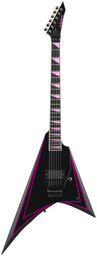 Edwards E-AL-166 PINK SAWTOOTH Noir avec bandes roses