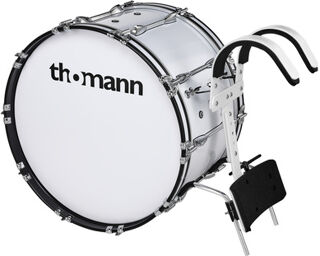 BD2414 Marching Bass Drum blanc