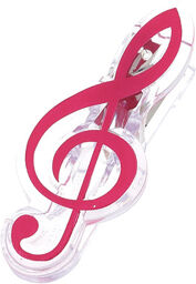 Music Clip Violin Clef Pink Rose
