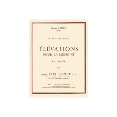 Benoit - Elévations Pour La Messexi (6) - Orgue