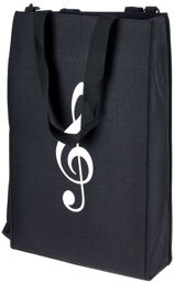 Orchestra Stand Bag Noir avec motif clé de Sol blanche