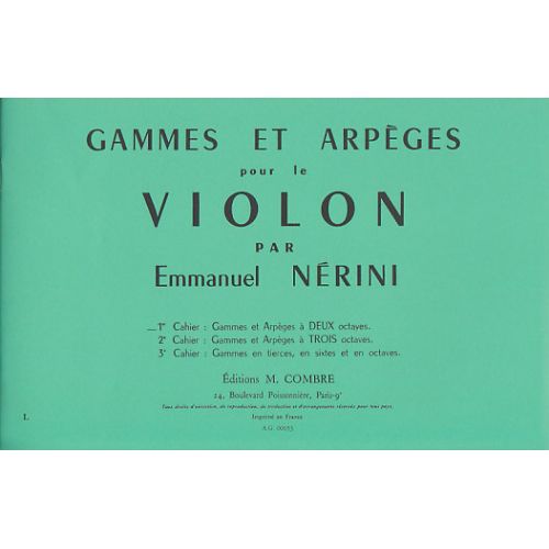 Nerini Emmanuel - Gammes et Arpeges Vol.1 - Violon