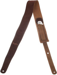 All-Suede Guitar Strap Brown Chocolate Brown