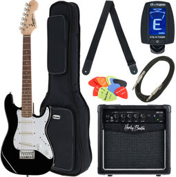 Mini Strat V2 BK IL Bundle Noir