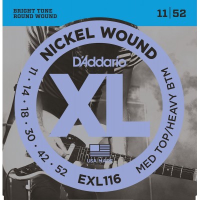 EXL116-3D Nickel Wound Med Top/heavy BTM 11-52 Pack de 3