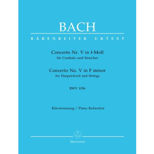 Bach J.S. - Concerto N°5 En Fa Mineur BWV 1056 - Clavecin