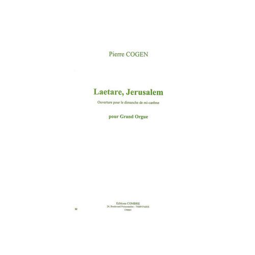 Cogen - Laetare, Jerusalem - Orgue