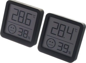 Thermo-Hygrometer BK Set of 2 Noir