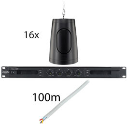 I-Amp Drop 8 Ceiling Bundle L Noir