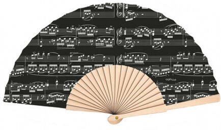 Hand Fan Sheet Music Black Noir