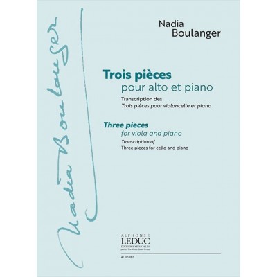 Boulanger Nadia - Trois Pieces Pour Alto et Piano