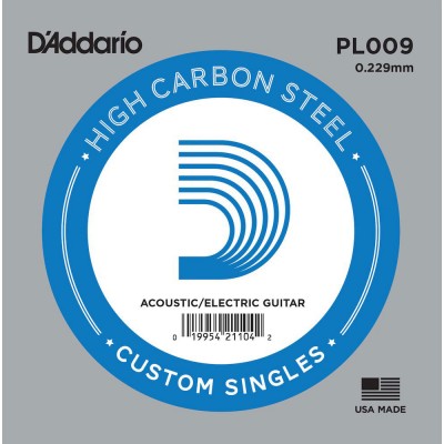 PL009 Plain Steel Guitar Single String 09