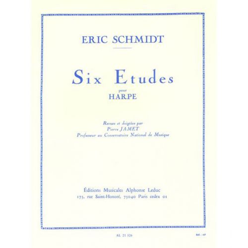 SCHMIDT ERIC - SIX ETUDES POUR HARPE