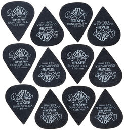 Plectrums Tortex Sharp 1,35 12 Noir