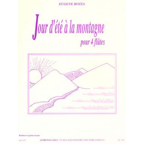 Bozza Eugene - Jour D'ete A La Montagne - Pour 4 Flutes