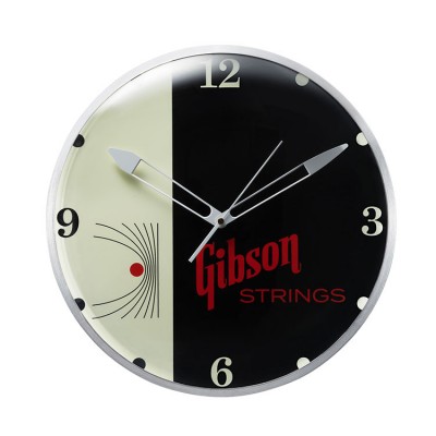 Horloge Gibson Vintage Lighted Wall Clock - Strings Sign