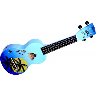 Soprano Finition Îles Hawaï Bleu Brillant