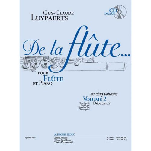 Luypaerts - De La Flute Vol.2 + CD - Niveau Debutant 2