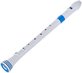 Soprano Recorder White-Blue Blanc