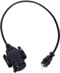 Extension 3-Fold 1m 2,5mm² Noir