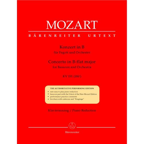 Moz W.A. - Concerto En Sib Majeur Kv 191 - Basson, Piano