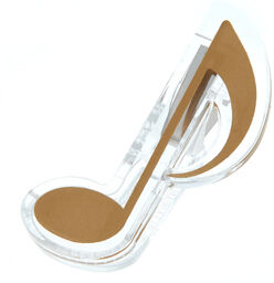Music Clip Eight Note Gold doré
