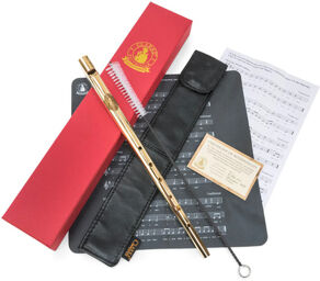 Tinwhistle Original D GP Set Or avec emblème doré
