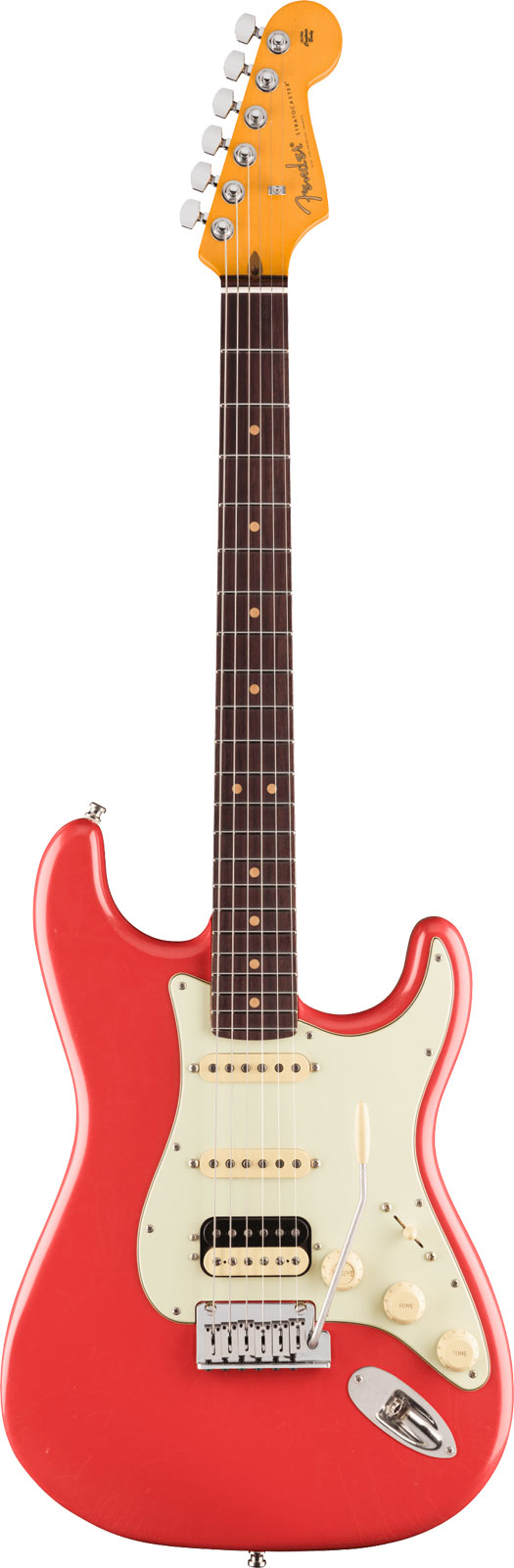 American Ultra Luxe '60s Stratocaster HSS RW Fiesta Red
