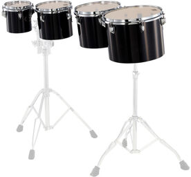 High ConcertTom Set CSLT4H-TBF Transparent Black Fade