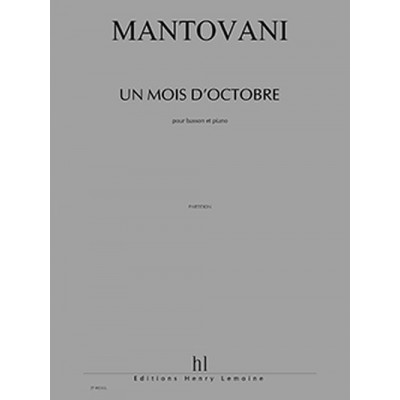 Mantovani - Un Mois D'octobre - Basson et Piano