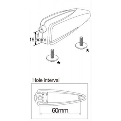 MSL60B Coquilles Grosse Caisse (entraxe 60MM)