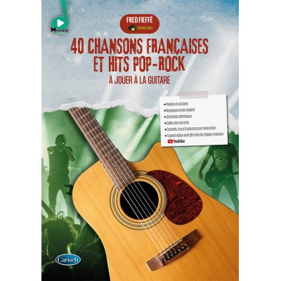 40 Chansons Francaises et Hits POP-rock Guitare