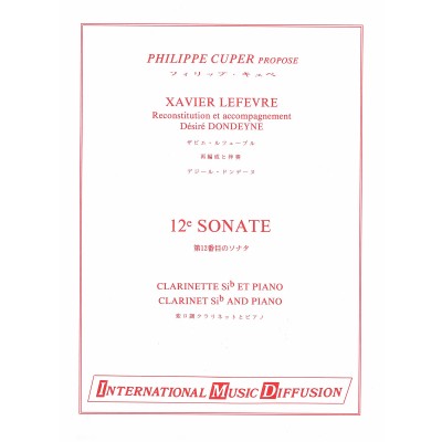 Lefevre - 12° Sonate - Clarinette & Piano