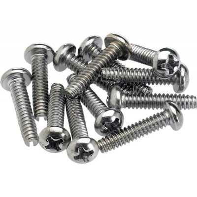 Pickup And Selector Switch Mounting Screws (12) (chrome)