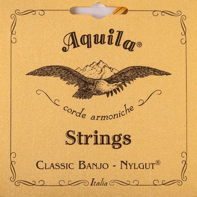 1B Nylgut Jeu Banjo 5 Cordes, DBGDG, Tirant Medium, 1 Corde Rouge