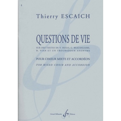 Escaich Thierry - Questions De Vie - Choeur Mixte et Accordeon